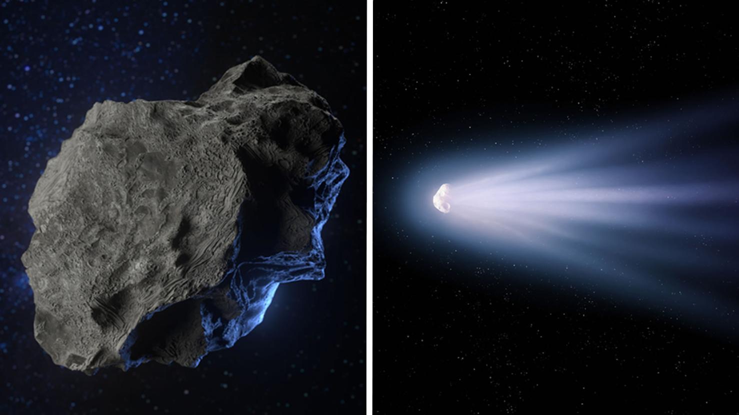 What is the composition of a comet's tail?